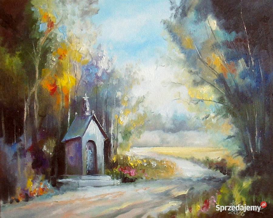 Obraz olejny Kapliczka V Barlinek sprzedam