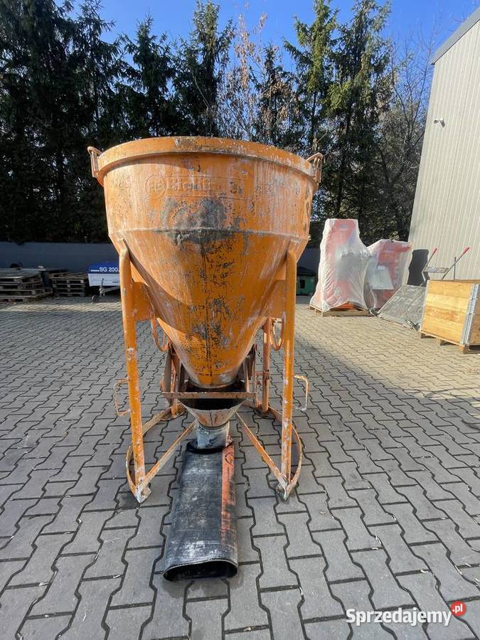 Pojemnik dźwigowy do betonu zbiornik lej wielkopolskie Ślesin sprzedam