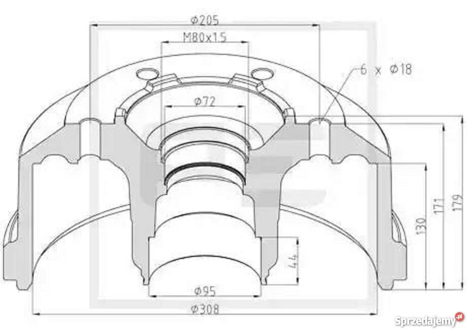 6743341904 Piastobęben bęben Mercedes 809 914 bębny