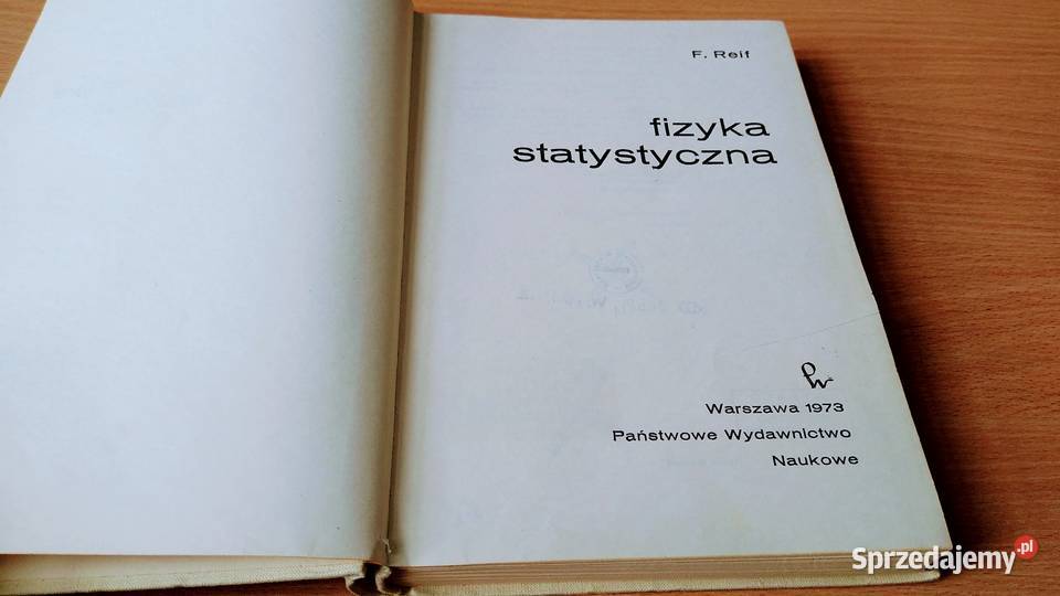 Fizyka statystyczna F Reif db Gdańsk