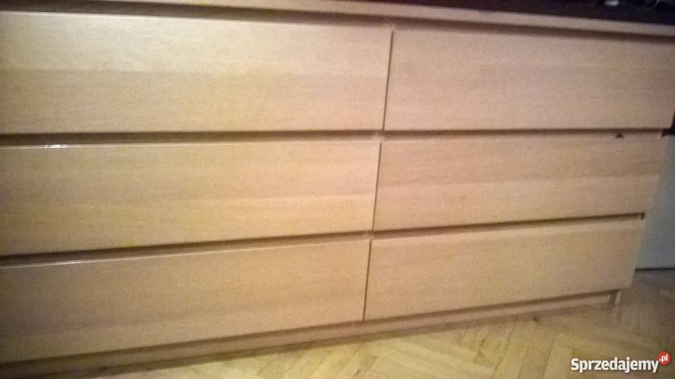 IKEA malm dąb bielony stan