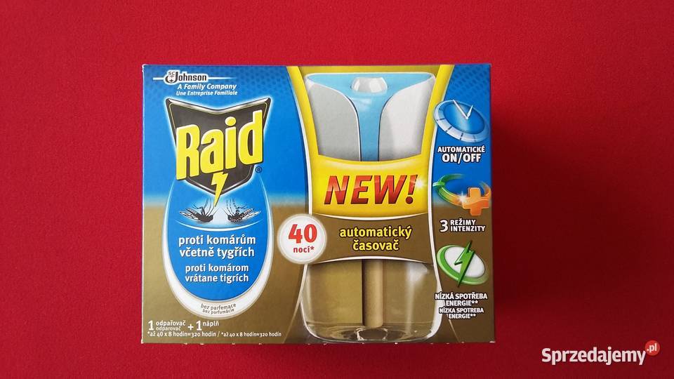 RAID NEW na komary Elektr. - automat timer 40 nocy RABAT