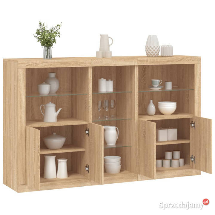 Szafka z oświetleniem LED dąb sonoma 162x37x100 Warszawa