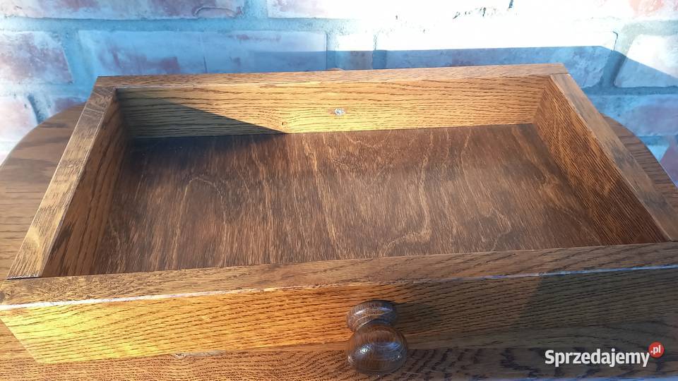 Gazetnik dębowy drewniany Stolik stojak na Meble Gawroniec