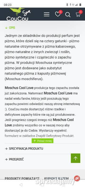 Perfumy moschus cool love Drozdówka
