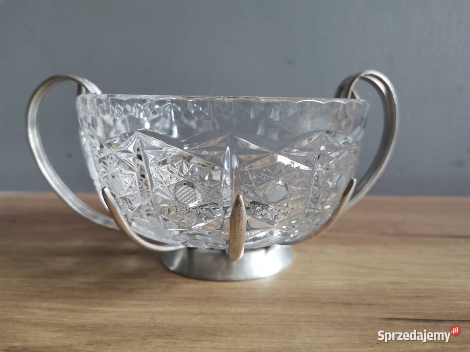 Stara posrebrzana cukierniczka kryształ plater Porcelana i szkło Katowice sprzedam
