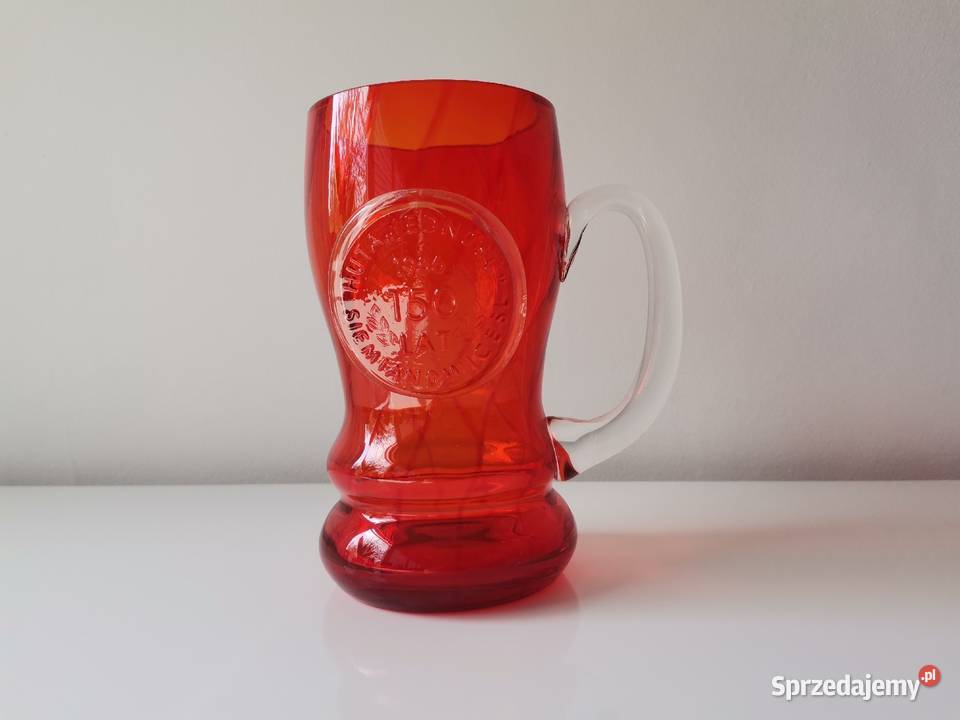 Stary kufel okolicznościowy Huta Jedność 150 lat Porcelana i szkło Katowice