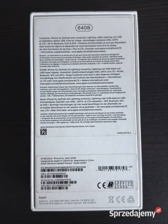 Apple iPhone XS 64 GB Gold 100 bateria kompletny Prudnik