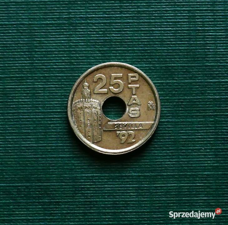HISZPANIA 25 peset 1992r Expo 92 Sewilla glob Gliwice
