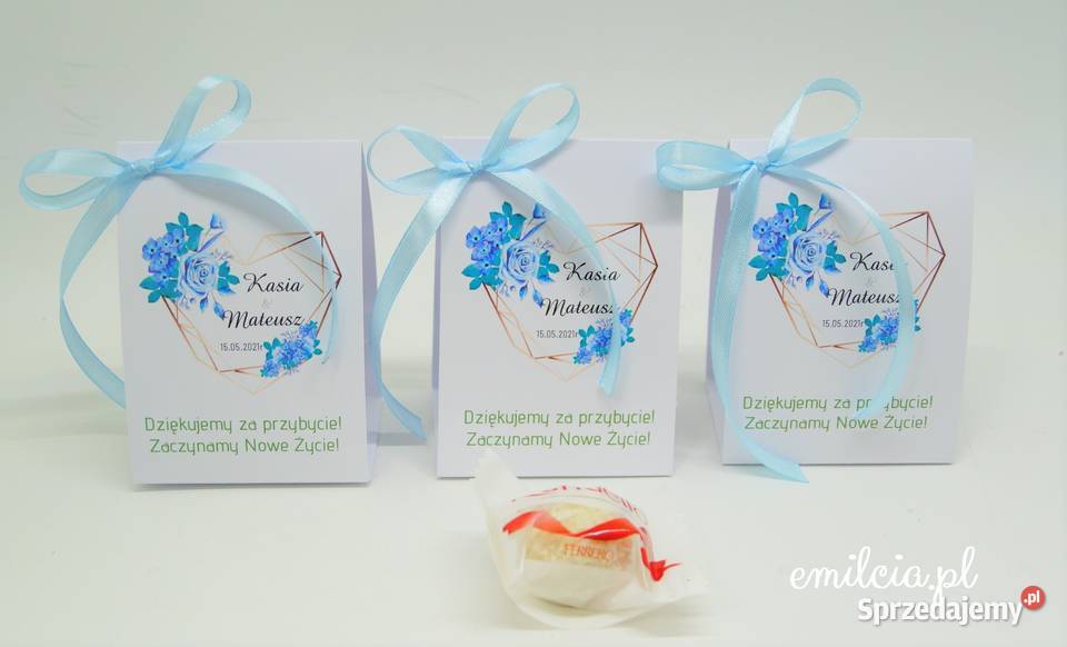 Podziękowania Gości Pudełeczka z Raffaello Ślub sprzedam