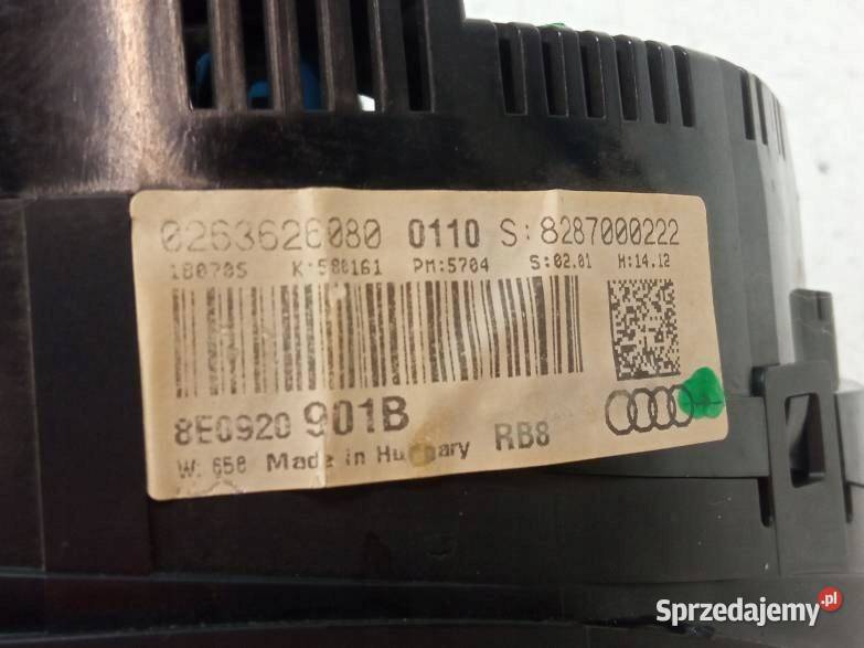 LICZNIK 0263626080 Audi A4 III 20042008 B7 osobowe