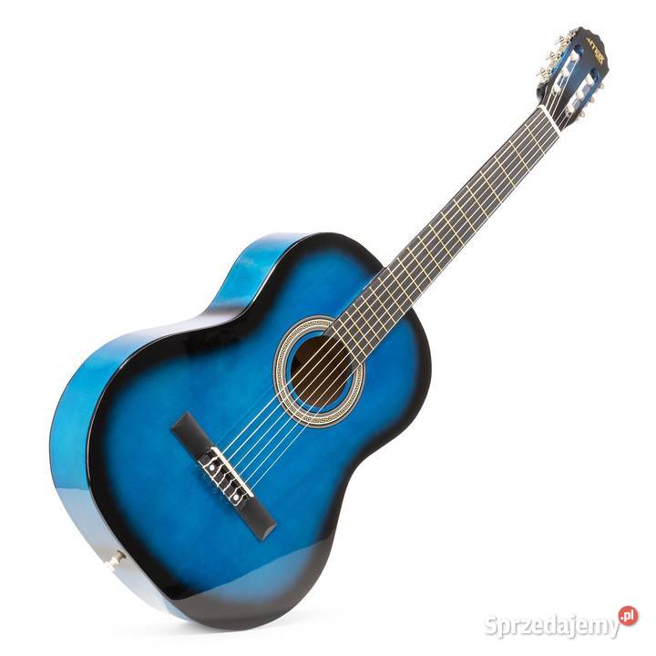 Zestaw Gitara Klasyczna Niebieska pokrowiec i Poznań