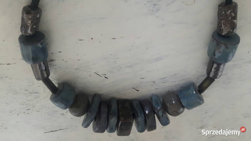 Naszyjnik ceramiczny ręcznie wykonany mazowieckie Otwock