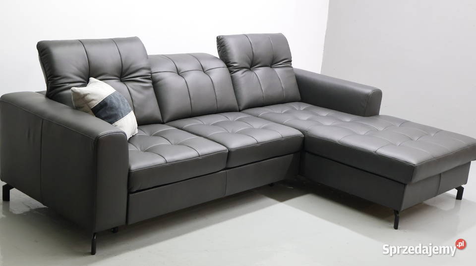 TOH Narożnik z funkcją spania skóra naturalna Poznań