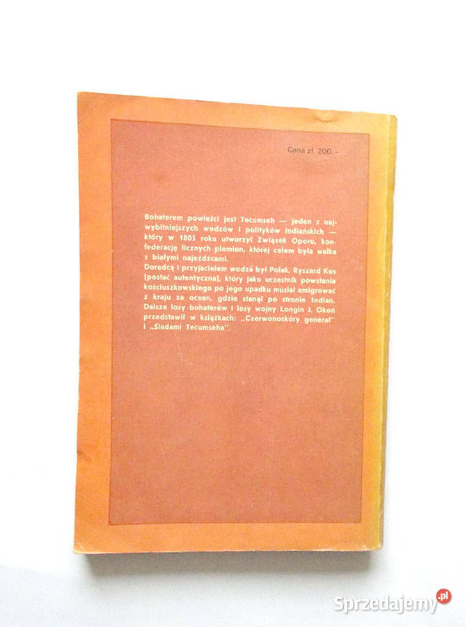Longin Jan Okoń Tecumseh książka Tecumseh Okoń Rok wydania 1981 Gdańsk
