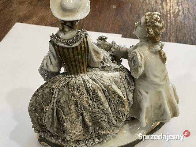 Porcelanowa figurka rokokowa Sitzendorf w stylu małopolskie Kraków