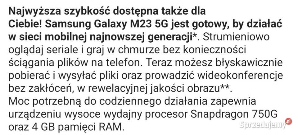 Samsung m23 5g Świdnik