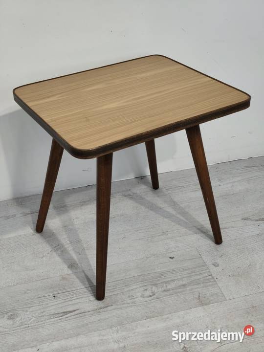Stolik Kawowy Kwietnik Patyczak Vintage PRL Antyki, Sztuka, Kolekcje Poddębice sprzedam