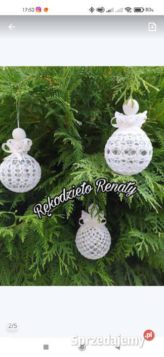 Bombkianiolki rękodzieło na choinkę Boże Narodzenie