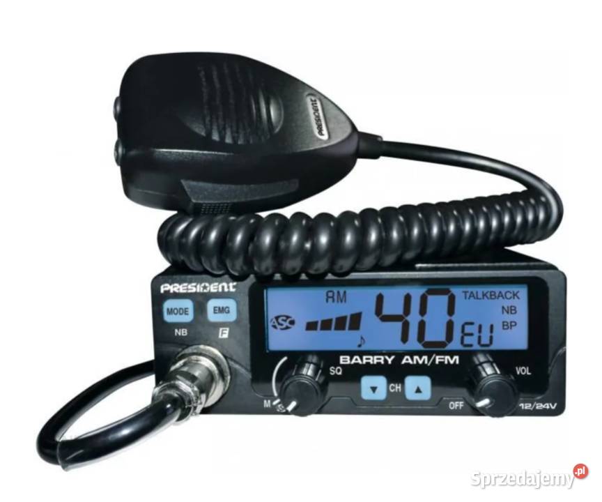 Nowe cb radio President Barry AM FM mazowieckie Ostrołęka