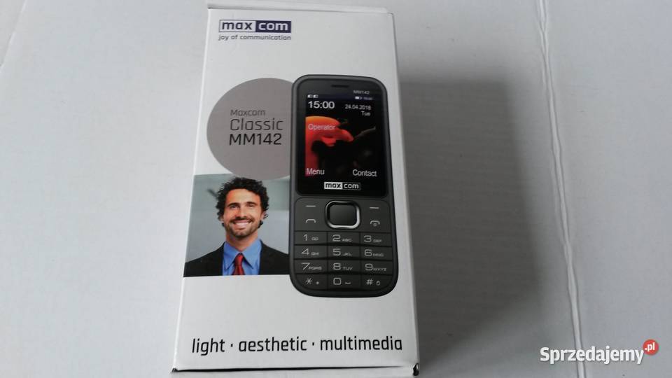 Telefon komórkowy Maxcom Classic MM142 DualSim czarny NOWY