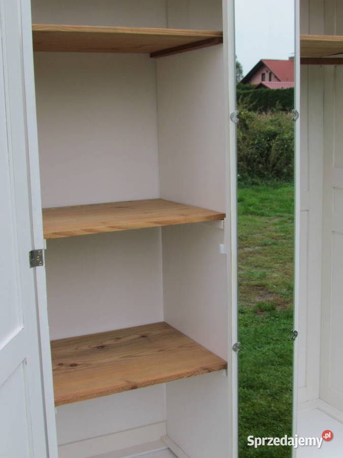 stara dębowa szafa renowacji shabby chic biała Stepnica