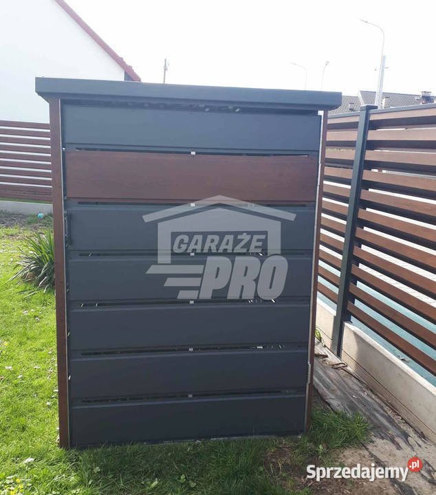 Wiata śmietnikowa spad tył 13x2m zielona drewno Szczecinek sprzedam