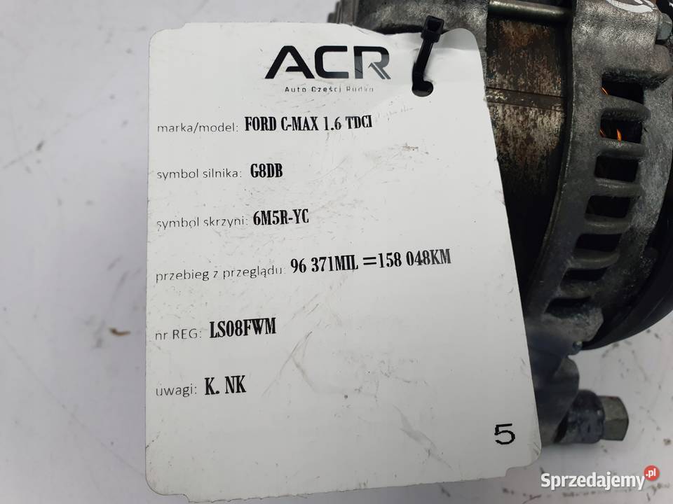 ALTERNATOR Ford Focus C II 16 TDCI 0310 r Chełm sprzedam