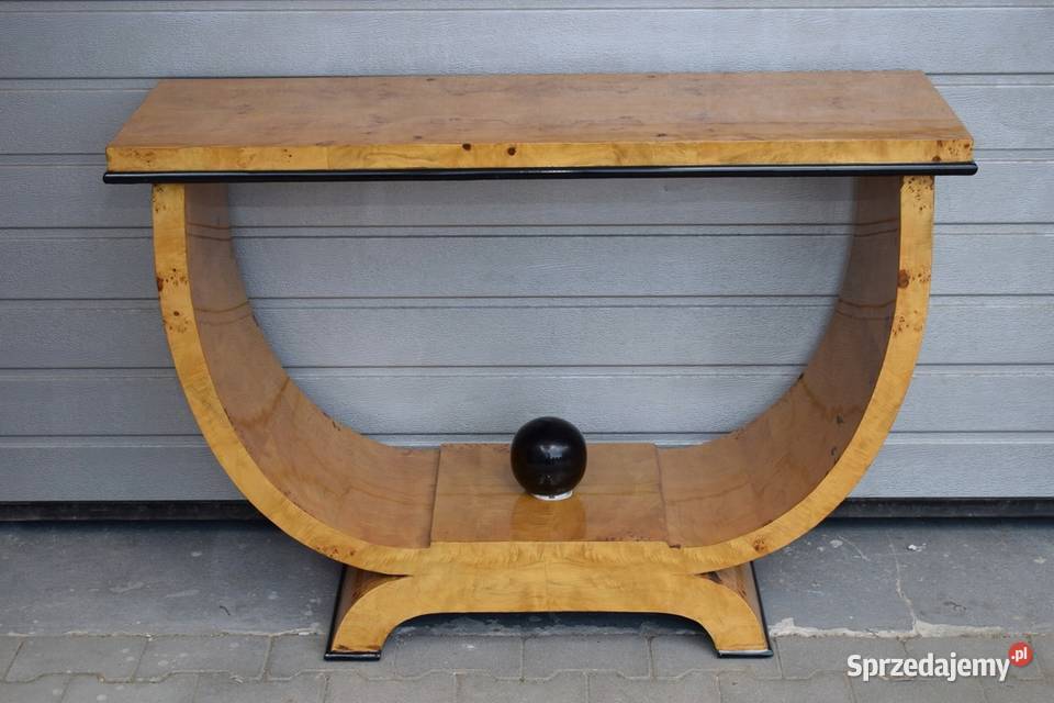 Drewniany Stolik Stół Konsola Art Deco Salon Kraków