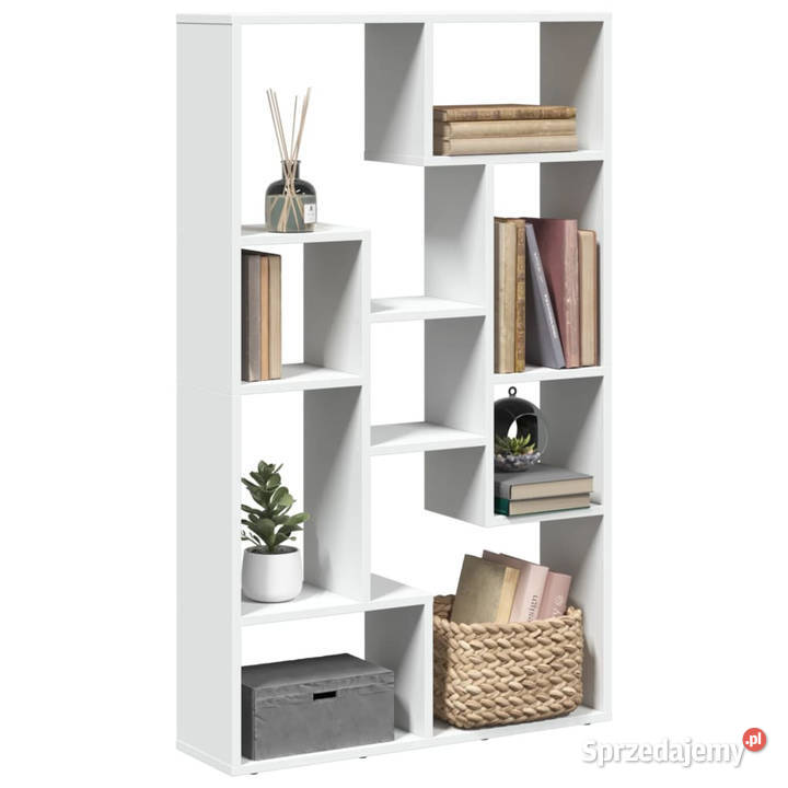 Regał na książki biały 72x20x120 materiał Warszawa