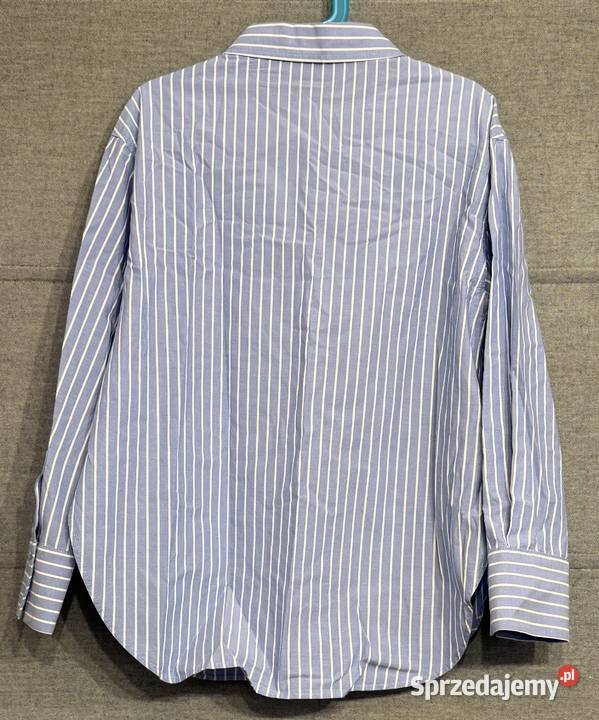 Dziewczęca niebieska koszula w białe paski ZARA Rozmiar 140 Żyrardów