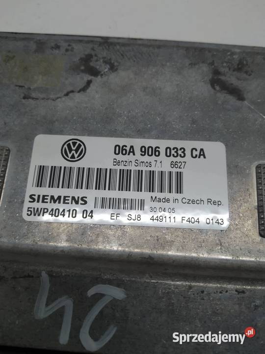 STEROWNIK SILNIKA 06A906033CA 16 B 102 VW Układ paliwowy