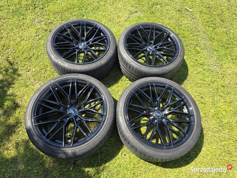 Sprzedam alufelgi czarne AUDI 19 5x112 z oponami Wielmoża