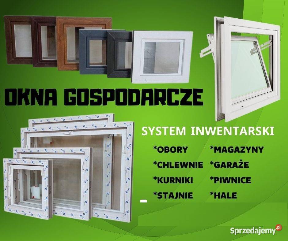 OKNA plastikowe PCV rolnicze gospodarcze PCV Laskowo