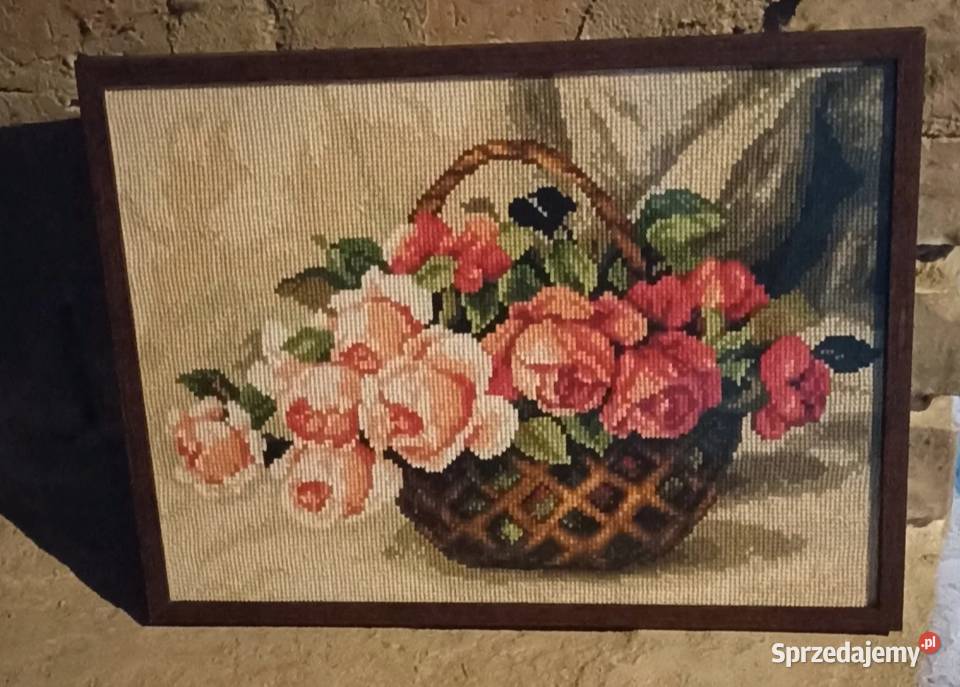 Obraz ręcznie haftowany sprzedam