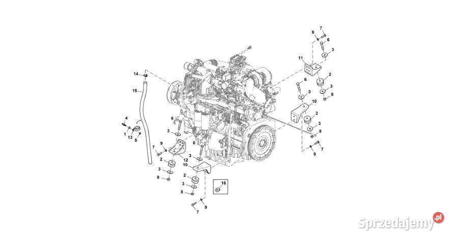 John Deere 9470RX Uchwyt R541301 Silniki Części i osprzęt rolniczy Jastrzębniki