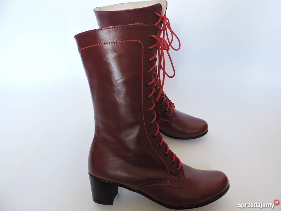 Obuwie skórzane obcas 5 bez zamka Wadowice