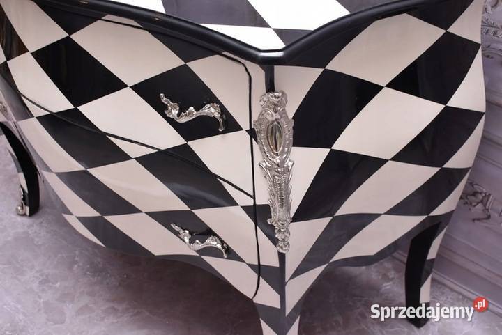 Królewska Biało Czarna Komoda Vintage Szafa Kraków sprzedam