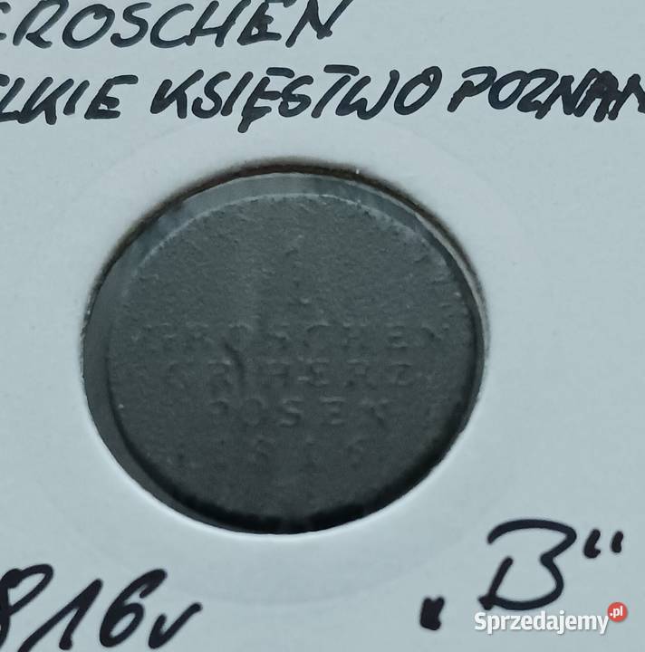 1 Groschen GroszWielkie Księstwo Poznańskie 1816 Konin sprzedam