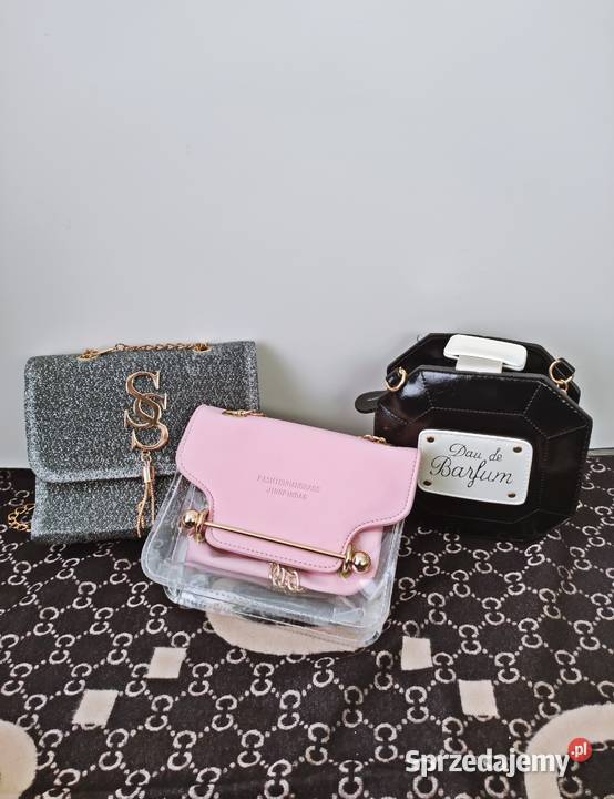 PROMOCJAPiękne luksusowe torebkiRóżowy czarny Torby i torebki Warszawa