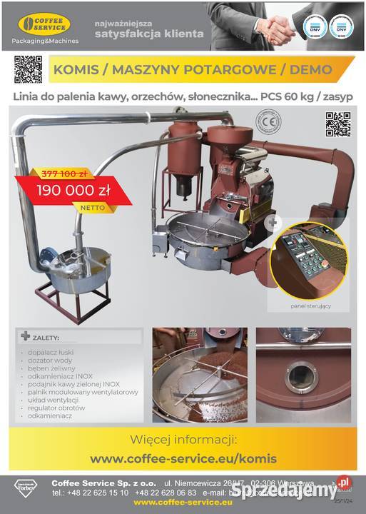 LINIA DO PALENIA KAWY ORZECHÓW SŁONECZNIKA Wypędy