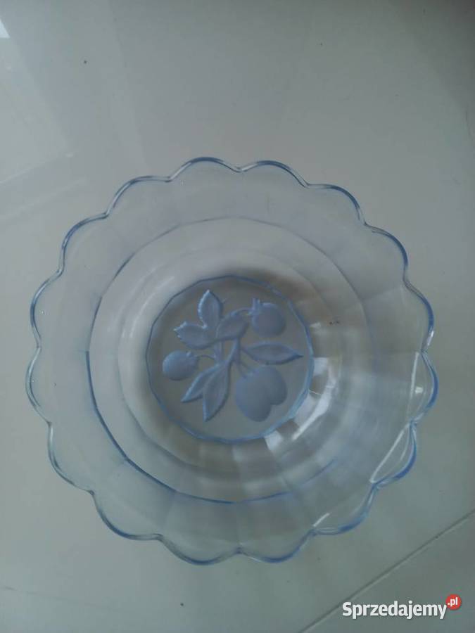 Misa szklana niebieska Art Deco kujawsko-pomorskie