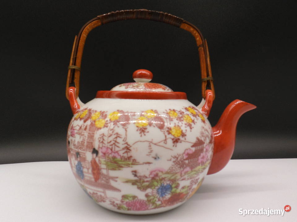 Stary Japoński Czajnik do Herbaty Kutani Geisha Raszków