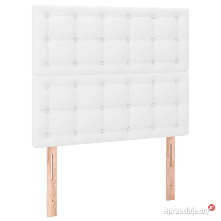 Łóżko kontynentalne z materacem i LED biała 128cm Łóżka Warszawa