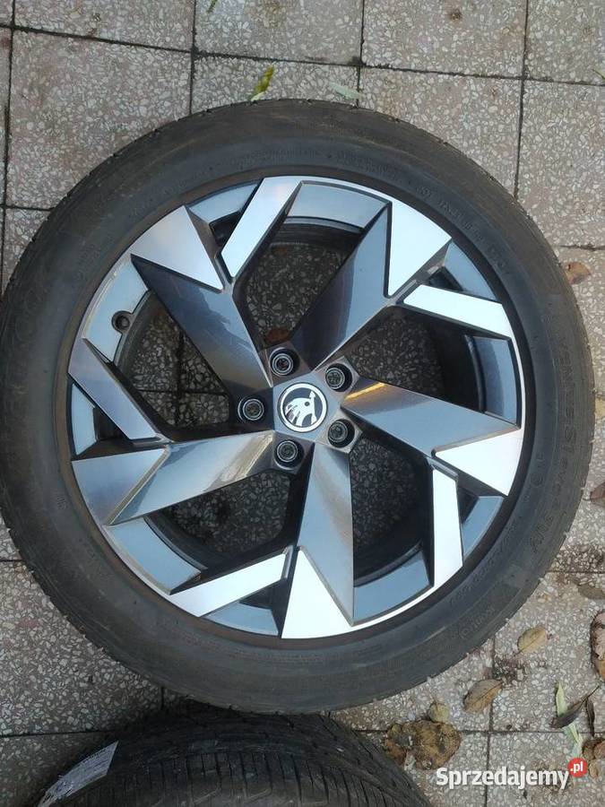 Oryginalne felgi Skoda Trisuli 19 opony letnie pomorskie Bytów
