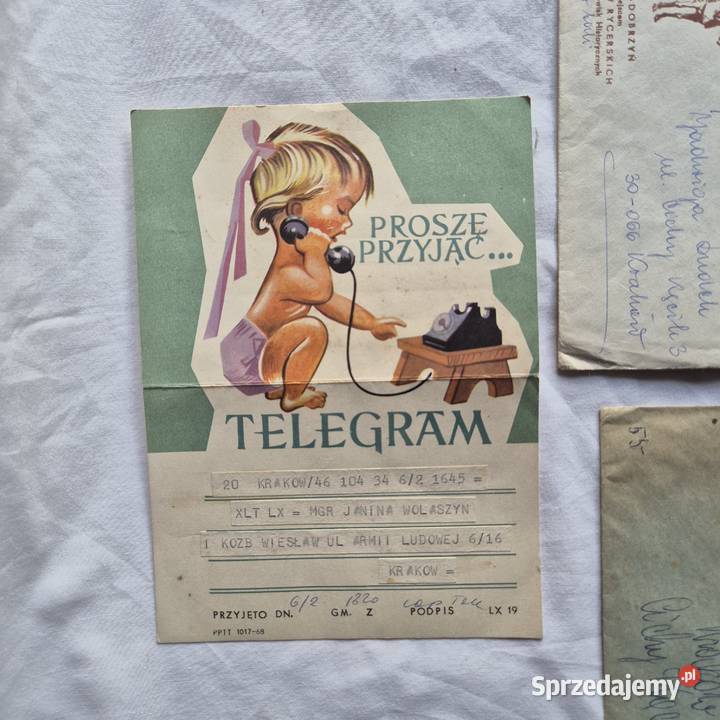 10 Stare znaczki listy kartki telegram Polska małopolskie Brzesko sprzedam