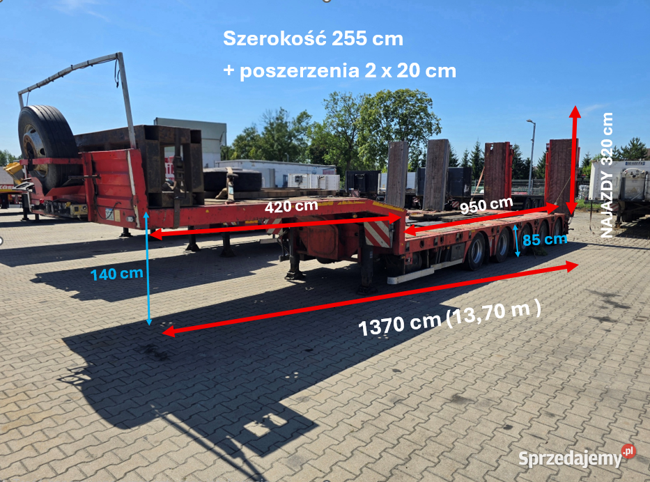 Naczepa niskopodwoziowa KASSBOHRER Lowbed LB5E 59320kg Rudolfowo
