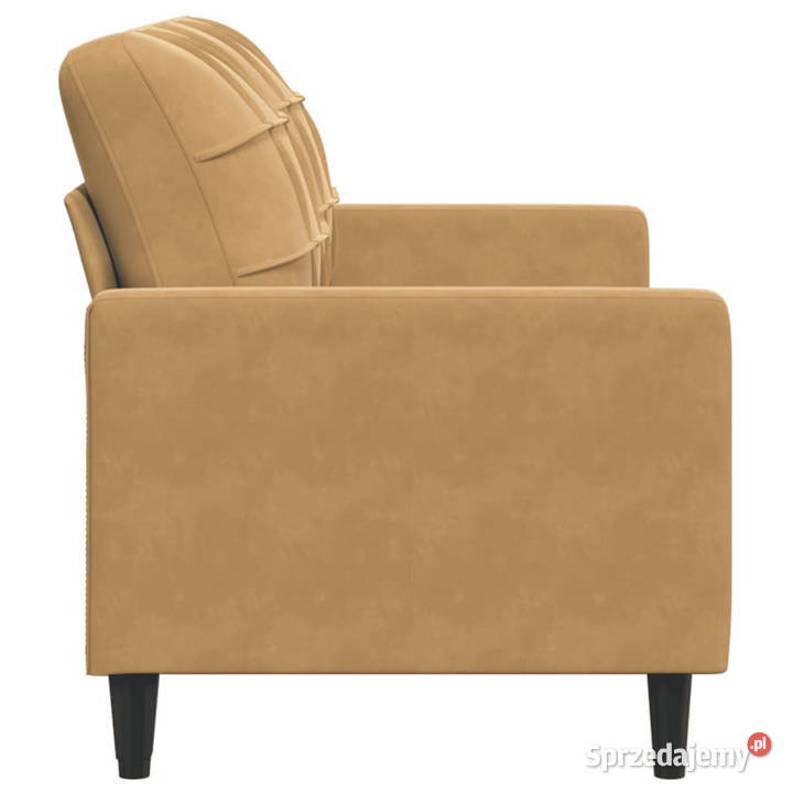 Sofa 2osobowa brązowa 140 tapicerowana aksamitem Warszawa
