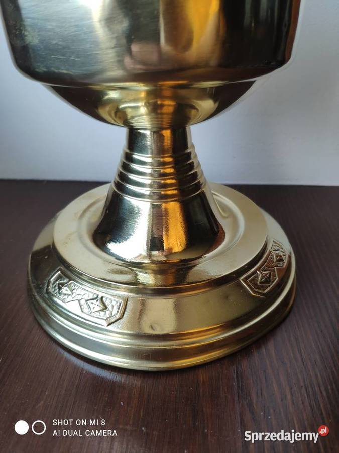 Stara mosiężna pucharowa lampa naftowa XIX w Kraków