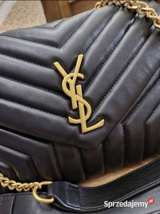 Torebka Ysl Loulou czarna a5 dwie przegrody 19cm Torby i torebki Września
